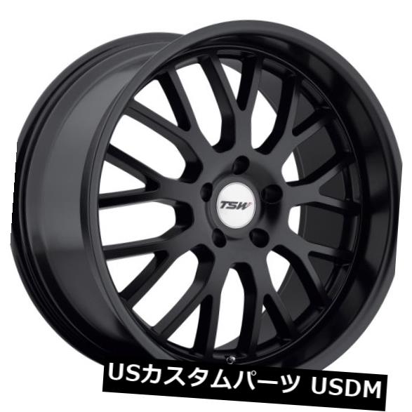 海外輸入ホイール 18x8 TSW Tremblant 5x100リム+35マットブラックホイール（4個セット） 18x8 TSW Tremblant 5x100 Rims +35 Matte Black Wheels (Set of 4) 【並行輸入品】