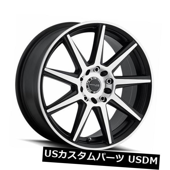 海外輸入ホイール 16x7 Raceline 144M-Storm 5x112 / 5x120 ET40ブラックマシニングホイール(4個セット) 16x7 Raceline 144M-Storm 5x112/5x120 ET40 Black Machined Wheels (Set of 4) 【並行輸入品】|カスタムパーツ WORLD倉庫