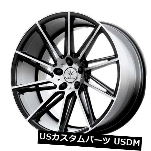 海外輸入ホイール 20x9 Verde Quantum 5x120 +20サテンブラック/ダークマシニングホイール（4個セット） 20x9 Verde Quantum 5x120 +20 Satin Black/Dark Machined Wheels (Set of 4) 【並行輸入品】