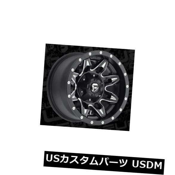 海外輸入ホイール フューエルリーサルD567 15x8 5x4.5 / 5x4.75 ET-18ブラックホイールリム(4個セット) Fuel Lethal D567 15x8 5x4.5/5x4.75 ET-18 Black Wheels Rims (Set of 4) 【並行輸入品】