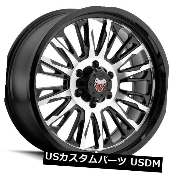 海外輸入ホイール 20x9 Mamba M21 5x150 ET0グロスブラックw /機械加工フェイスホイール（4個セット） 20x9 Mamba M21 5x150 ET0 Gloss Black w/Machined Face Wheels (Set of 4) 【並行輸入品】