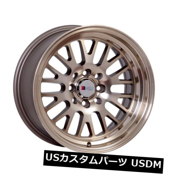 海外輸入ホイール 15x8 F1R F04 4x100 / 114.3 +0ブロンズホイール（4個セット） 15x8 F1R F04 4x100/114.3 +0 Bronze Wheels (Set of 4) 【並行輸入品】