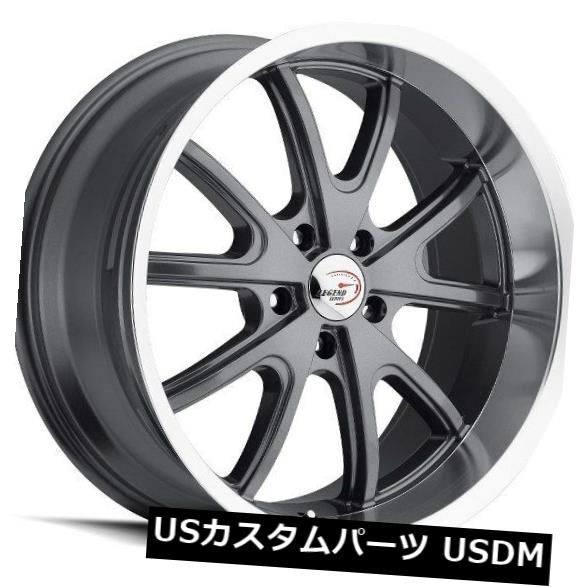 海外輸入ホイール 18X9.5 Vision 143 TORQUE 5x114.3 ET0 Gunmetal Machined Lip Wheels（4個セット） 18X9.5 Vision 143 TORQUE 5x114.3 ET0 Gunmetal Machined Lip Wheels (Set of 4) 【並行輸入品】