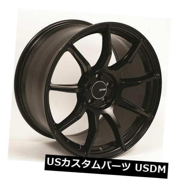 海外輸入ホイール 18x8 Enkei TS9 5x114.3 +50ブラックホイール（4個セット） 18x8 Enkei TS9 5x114.3 +50 Black Wheels (Set of 4) 【並行輸入品】
