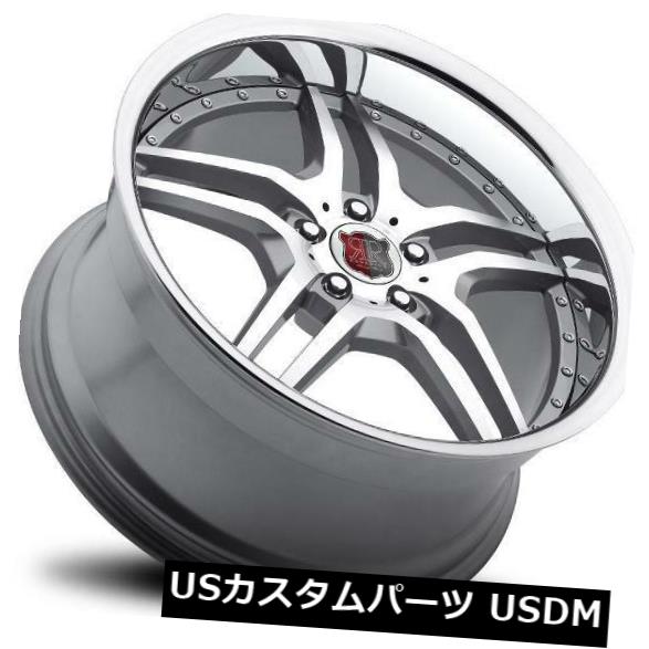海外輸入ホイール 18x8 / 9 MRR RW2 5x108 +35/40シルバー、クロームリップホイール付き（4）の新しいセット 18x8/9 MRR RW2 5x108 +35/40 Silver w/ Chrome Lip Wheels New Set of (4) 【並行輸入品】｜カスタムパーツ WORLD倉庫