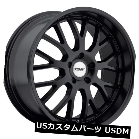 海外輸入ホイール 17x8 TSW Tremblant 5x120リム+35マットブラックホイール（4個セット） 17x8 TSW Tremblant 5x120 Rims +35 Matte Black Wheels (Set of 4) 【並行輸入品】