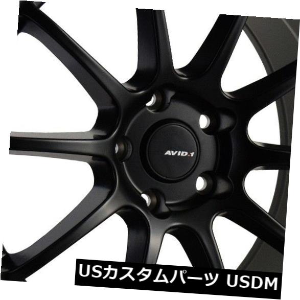 海外輸入ホイール 17x8 Avid.1 AV27 5x114.3 +35マットブラックホイール(4個セット) 17x8 Avid.1 AV27 5x114.3 +35 Matte Black Wheels (Set of 4) 【並行輸入品】|カスタムパーツ WORLD倉庫