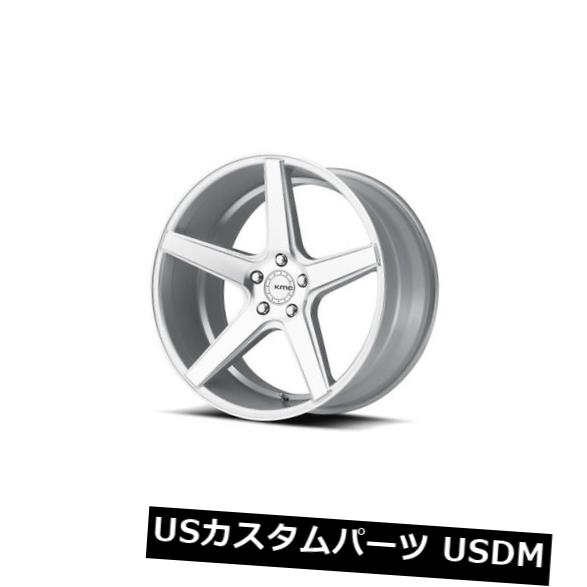 海外輸入ホイール 22x10.5 KMC地区5x114.3 ET40シルバー加工リム(4個セット) 22x10.5 KMC DISTRICT 5x114.3 ET40 Silver Machined Rims (Set of 4) 【並行輸入品】|カスタムパーツ WORLD倉庫