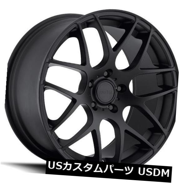 海外輸入ホイール 19x8.5 / 9.5 MRR UO2 5x114.3 +15/22マットブラックホイールの新しいセット（4） 19x8.5/9.5 MRR UO2 5x114.3 +15/22 Matte Black Wheels New Set of (4) 【並行輸入品】