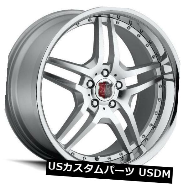 海外輸入ホイール 18x9 MRR RW2 5x108 +40シルバークロームリップホイール付き（4個セット） 18x9 MRR RW2 5x108 +40 Silver w/ Chrome Lip Wheels (Set of 4) 【並行輸入品】｜カスタムパーツ WORLD倉庫