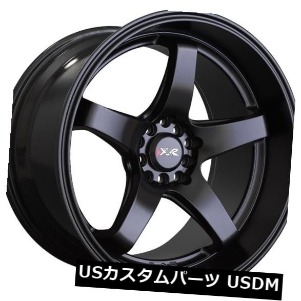 海外輸入ホイール XXR 555 18x8.5リム5x100 / 114.3 +25ブラックホイール（4個セット） XXR 555 18x8.5 Rims 5x100/114.3 +25 Black Wheels (Set of 4) 【並行輸入品】