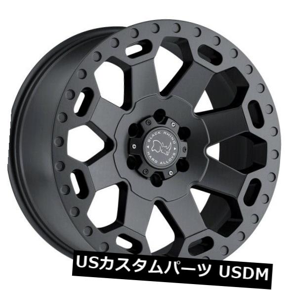 海外輸入ホイール 18x9ブラックライノウォーロード6x139.7 ET-12マットガンメタルホイール(4個セット) 18x9 Black Rhino Warlord 6x139.7 ET-12 Matte Gunmetal Wheels (Set of 4) 【並行輸入品】|カスタムパーツ WORLD倉庫