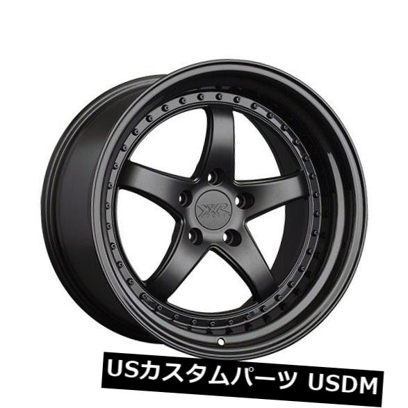 海外輸入ホイール 18x8.5 / 9.5 XXR 565 5x114.3 +35/38フラットブラック/グロスブラックリップホイール（4個セット） 18x8.5/9.5 XXR 565 5x114.3 +35/38 Flat Black/Gloss Black Lip Wheels (Set of 4) 【並行輸入品】