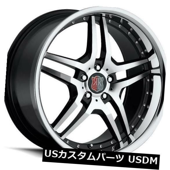 海外輸入ホイール 18x8 / 9 MRR RW2 5x114.3 +25クロームリップホイール付き（4個セット） 18x8/9 MRR RW2 5x114.3 +25 Back w/ Chrome Lip Wheels (Set of 4) 【並行輸入品】