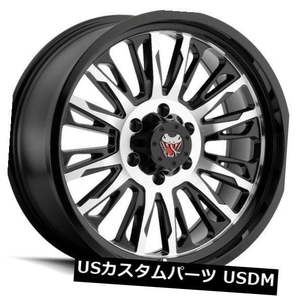 海外輸入ホイール 17x9 Mamba M21 5x127 ET6グロスブラック（機械加工フェイスホイール付き）（4個セット） 17x9 Mamba M21 5x127 ET6 Gloss Black w/Machined Face Wheels (Set of 4) 【並行輸入品】