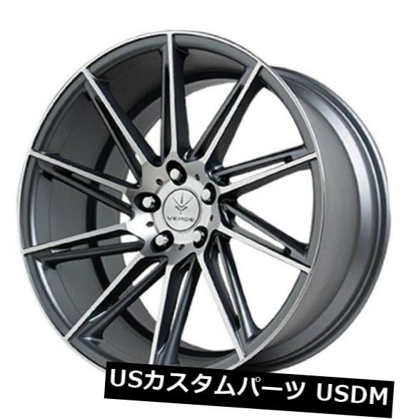 海外輸入ホイール 20x9 Verde Quantum 5x112 +32 Matte Graphite / Machi nedホイール（4個セット） 20x9 Verde Quantum 5x112 +32 Matte Graphite/Machined Wheels (Set of 4) 【並行輸入品】