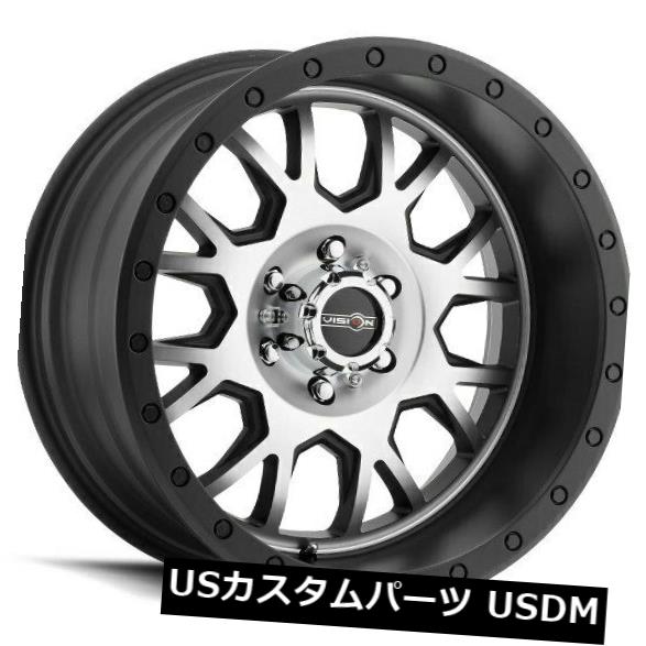 海外輸入ホイール 17X9 Vision GV8 Invader 6x139.7 ET12マットブラック機械加工フェイスホイール（4個セット） 17X9 Vision GV8 Invader 6x139.7 ET12 Matte Black Machined Face Wheels (Set of 4) 【並行輸入品】｜カスタムパーツ WORLD倉庫 208,945円