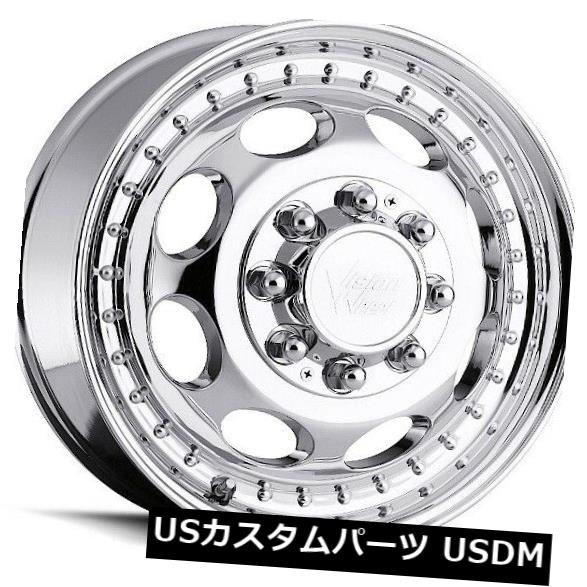 海外輸入ホイール 16X6 Vision 181 Hauler Dually 8x165.1 ET115クロームホイール（4個セット） 16X6 Vision 181 Hauler Dually 8x165.1 ET115 Chrome Wheels (Set of 4) 【並行輸入品】