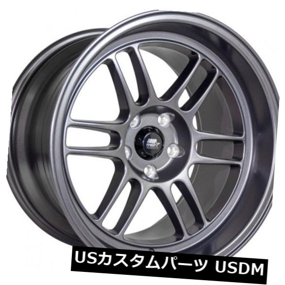 海外輸入ホイール 17x9.5 MST鈴鹿5x114.3 +20マットガンメタルホイール（4個セット） 17x9.5 MST Suzuka 5x114.3 +20 Matte Gunmetal Wheels (Set of 4) 【並行輸入品】