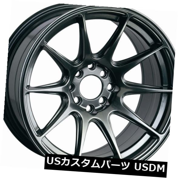 海外輸入ホイール XXR 527 17x7.5リム4x100 / 114.3 +40クロムブラックホイール（4個セット） XXR 527 17x7.5 Rims 4x100/114.3 +40 Chromium Black Wheels (Set of 4) 【並行輸入品】