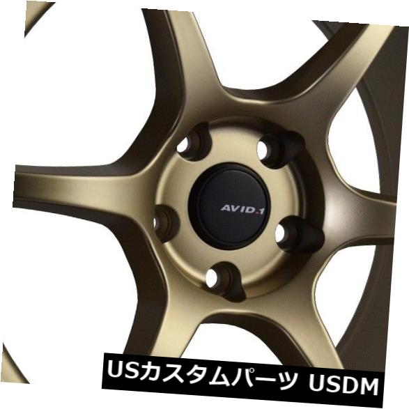 海外輸入ホイール 18x8.5 / 9.5 Avid.1 AV26 5x114.3 +35/38レーシングゴールドホイール（4個セット） 18x8.5/9.5 Avid.1 AV26 5x114.3 +35/38 Racing Gold Wheels (Set of 4) 【並行輸入品】｜カスタムパーツ WORLD倉庫