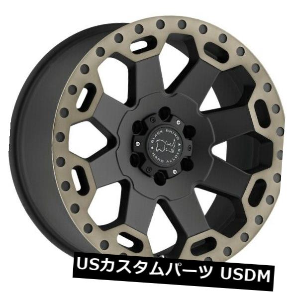 海外輸入ホイール 17x9ブラックライノウォーロード5x139.7 ET0マットブラックホイール（4個セット） 17x9 Black Rhino Warlord 5x139.7 ET0 Matte Black Wheels (Set of 4) 【並行輸入品】