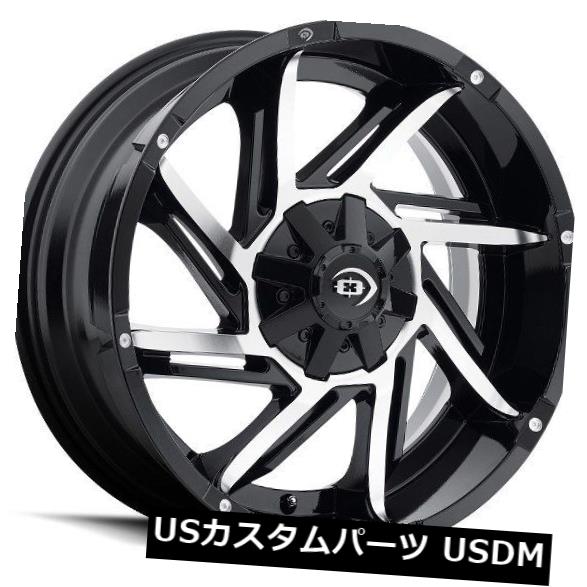 海外輸入ホイール 18X9 Vision 422 Prowler 6x135 / 6x139.7 ET12ブラックマシニングホイール(4個セット) 18X9 Vision 422 Prowler 6x135/6x139.7 ET12 Black Machined Wheels (Set of 4) 【並行輸入品】|カスタムパーツ WORLD倉庫