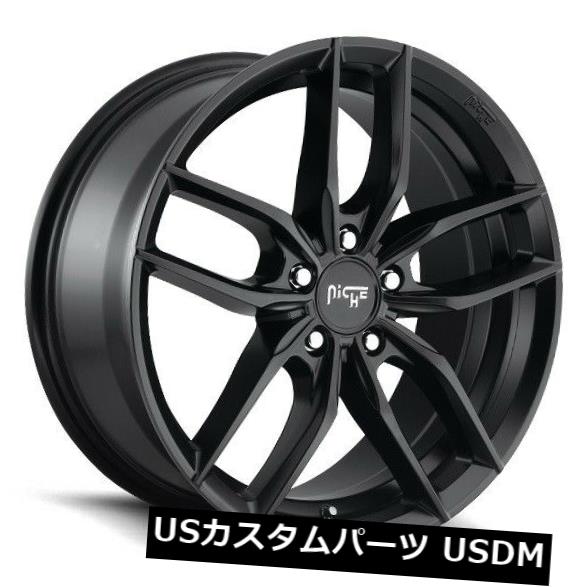 海外輸入ホイール 17x8 NICHE VOSSO M203 5x108 +40マットブラックホイール（4個セット） 17x8 NICHE VOSSO M203 5x108 +40 Matte Black Wheels (Set of 4) 【並行輸入品】｜カスタムパーツ WORLD倉庫