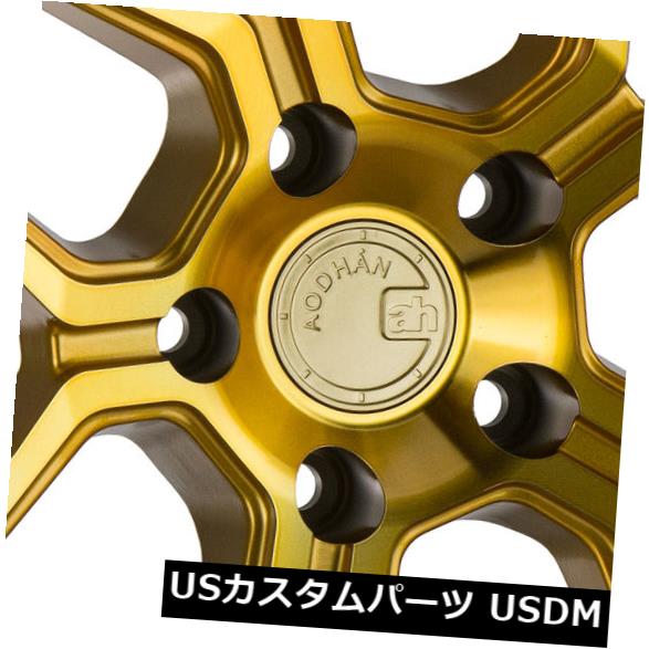 海外輸入ホイール 18x9 AodHan LS009 5x120 +30ゴールドリム（4個セット） 18x9 AodHan LS009 5x120 +30 Gold Rims (Set of 4) 【並行輸入品】