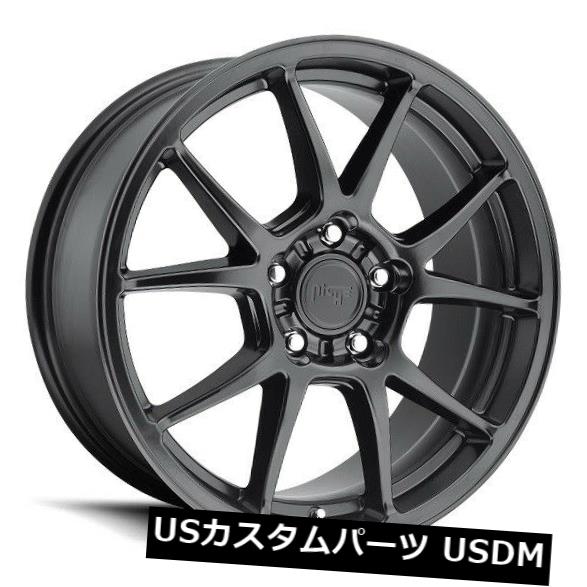 海外輸入ホイール 17x8ニッチメッシーナM174 5x120 +40マットブラックホイール（4個セット） 17x8 NICHE MESSINA M174 5x120 +40 Matte Black Wheels (Set of 4) 【並行輸入品】
