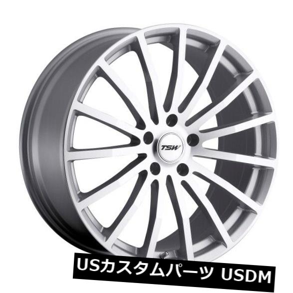 海外輸入ホイール 17x8 TSWマロリー5x114.3リム+40シルバーホイール（4個セット） 17x8 TSW Mallory 5x114.3 Rims +40 Silver Wheels (Set of 4) 【並行輸入品】