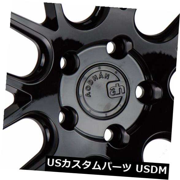 海外輸入ホイール 18x8.5 / 18x9.5 AodHan DS06 5x114.3 +35/30ブラックホイール（4個セット） 18x8.5/18x9.5 AodHan DS06 5x114.3 +35/30 Black Wheels (Set of 4) 【並行輸入品】