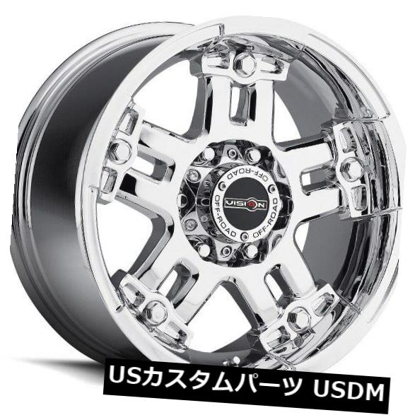 海外輸入ホイール 18X9 Vision 394 Warlord 5x114.3 ET12クロームホイール（4個セット） 18X9 Vision 394 Warlord 5x114.3 ET12 Chrome Wheels (Set of 4) 【並行輸入品】｜カスタムパーツ WORLD倉庫