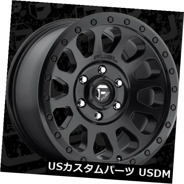海外輸入ホイール Fuel Vector 17x8.5 5x150 ET7マットブラックホイール（4個セット） Fuel Vector 17x8.5 5x150 ET7 Matte Black Wheels (Set of 4) 【並行輸入品】