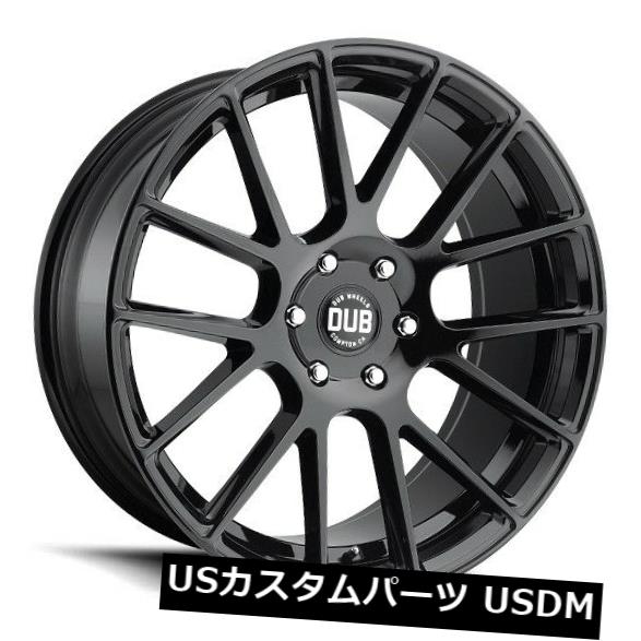 海外輸入ホイール 20x9 DUB S205 6x5.5 ET30ブラックリム（4個セット） 20x9 DUB S205 6x5.5 ET30 Black Rims (Set of 4) 【並行輸入品】