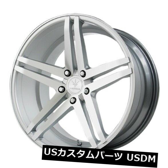 海外輸入ホイール 20x10 Verde Parallax 5x112 +42マットシルバー/マシン dホイール(4個セット) 20x10 Verde Parallax 5x112 +42 Matte Silver/Machined Wheels (Set of 4) 【並行輸入品】