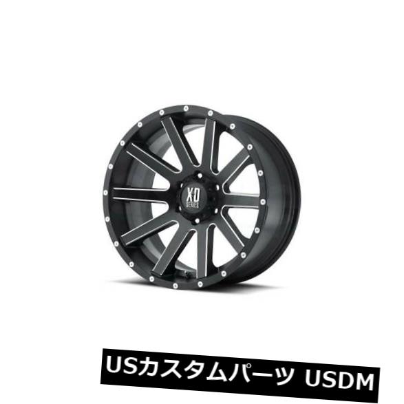海外輸入ホイール 16x8 XDシリーズBY KMC Rims HEIST 6x114.3 ET10サテンブラックミルドリム（4個セット） 16x8 XD SERIES BY KMC Rims HEIST 6x114.3 ET10 Satin Black Milled Rims (Set of 4) 【並行輸入品】