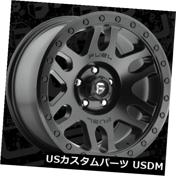 海外輸入ホイール 燃料反動18x9 5x5.0 ET1マットブラックホイール(4個セット) Fuel Recoil 18x9 5x5.0 ET1 Matte Black Wheels (Set of 4) 【並行輸入品】