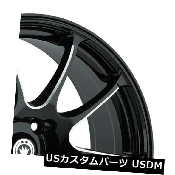 海外輸入ホイール 15x6.5 Konig Illusion 4x100 +38ブラック/ボールカットマシンホイール（4個セット） 15x6.5 Konig Illusion 4x100 +38 Black/Ball Cut Machine Wheels (Set of 4) 【並行輸入品】｜カスタムパーツ WORLD倉庫