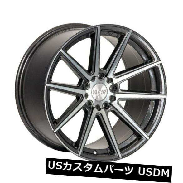 海外輸入ホイール 18x9.5 F1R F27 5x100 / 114.3 +38機械加工ガンメタルホイール(4個セット) 18x9.5 F1R F27 5x100/114.3 +38 Machined Gunmetal Wheels (Set of 4) 【並行輸入品】