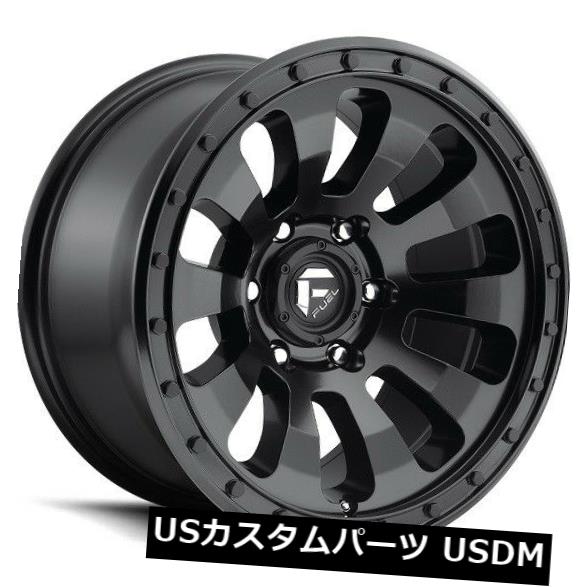 海外輸入ホイール 18x9フューエルD630 5x150 ET20マットブラックホイール（4個セット） 18x9 FUEL D630 5x150 ET20 Matte Black Wheels (Set of 4) 【並行輸入品】