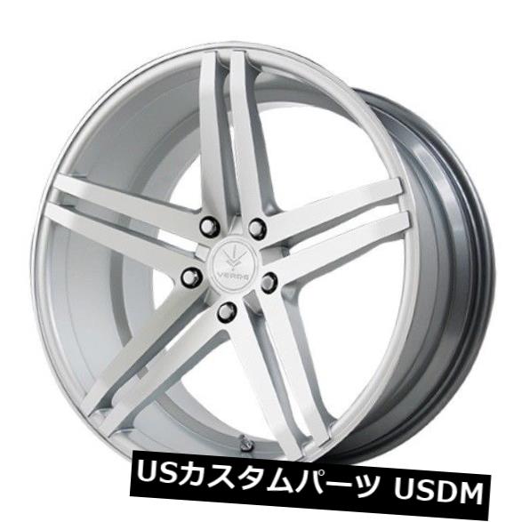 海外輸入ホイール 20x9 / 11 Verde Parallax 5x114.3 +20/25マットシルバーホイール（4個セット） 20x9/11 Verde Parallax 5x114.3 +20/25 Matte Silver wheels (set of 4) 【並行輸入品】
