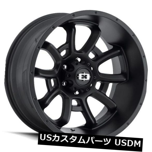 海外輸入ホイール 20X10 Vision 415 Bomb 5x139.7 ET-25サテンブラックホイール（4個セット） 20X10 Vision 415 Bomb 5x139.7 ET-25 Satin Black Wheels (Set of 4) 【並行輸入品】