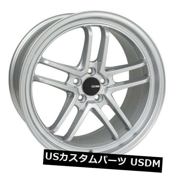 海外輸入ホイール 18x8.5 / 9.5 Enkei TSP5 5x114.3 +40/35シルバーホイール（4個セット） 18x8.5/9.5 Enkei TSP5 5x114.3 +40/35 Silver Wheels (Set of 4) 【並行輸入品】