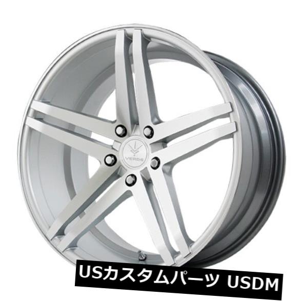海外輸入ホイール 20x10ベルデパララックス5x120 +27マットシルバー/マシン dホイール（4個セット） 20x10 Verde Parallax 5x120 +27 Matte Silver/Machined Wheels (Set of 4) 【並行輸入品】