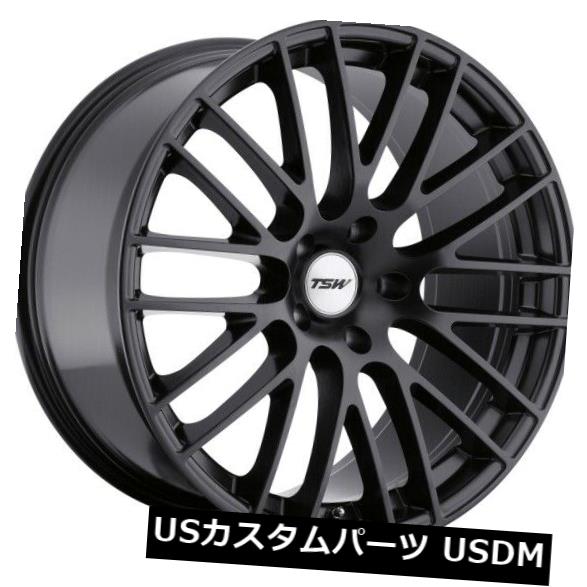 海外輸入ホイール 17x8 TSW Max 5x100リム+35マットブラックホイール（4個セット） 17x8 TSW Max 5x100 Rims +35 Matte Black Wheels (Set of 4) 【並行輸入品】