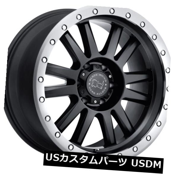 海外輸入ホイール 20x10ブラックRhino Tanay 5x139.7 ET-12マットブラックホイール（4個セット） 20x10 Black Rhino Tanay 5x139.7 ET-12 Matte Black Wheels (Set of 4) 【並行輸入品】