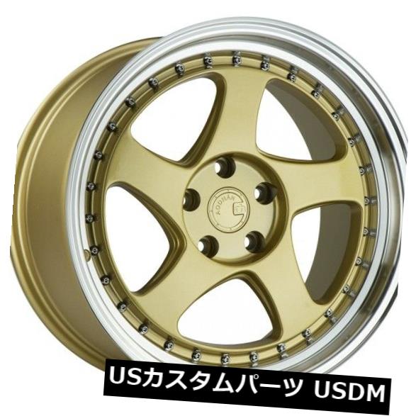 海外輸入ホイール 18x9.5 AodHan AH01 5x114.3 +30ゴールドホイール（4個セット） 18x9.5 AodHan AH01 5x114.3 +30 Gold Wheels (Set of 4) 【並行輸入品】｜カスタムパーツ WORLD倉庫