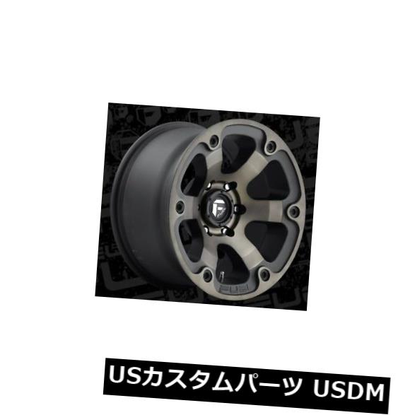 海外輸入ホイール フューエルビーストD564 17x9 5x5.5 ET-12ブラックマシニングティントホイールリム（4個セット） Fuel Beast D564 17x9 5x5.5 ET-12 Black Machined Tint Wheels Rims (Set of 4) 【並行輸入品】