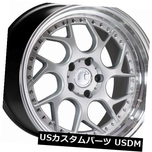 海外輸入ホイール 18x8.5 / 18x9.5 AodHan Ds01 5x114.3 +35/30シルバーホイール（4個セット） 18x8.5/18x9.5 AodHan Ds01 5x114.3 +35/30 Silver Wheels (Set of 4) 【並行輸入品】